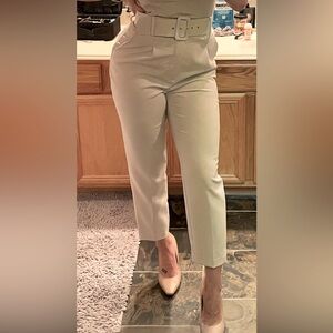Zara Cream Trousers with Belt
